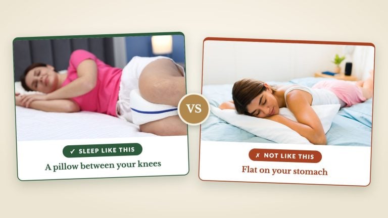 Right and wrong sleep positions
