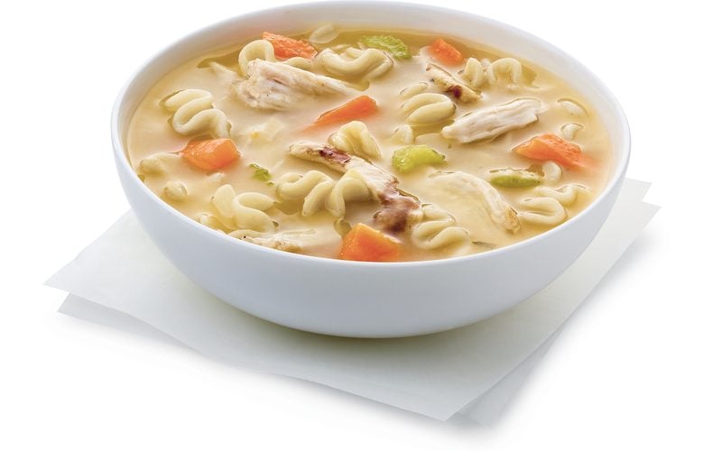 A bowl of Chick-fil-A Chicken Noodle Soup